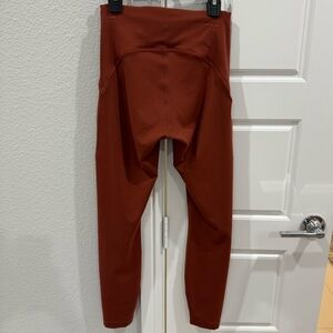 Lululemon 25” leggings burnt orange color size 4